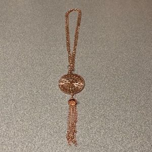 Disk Tassel Necklace